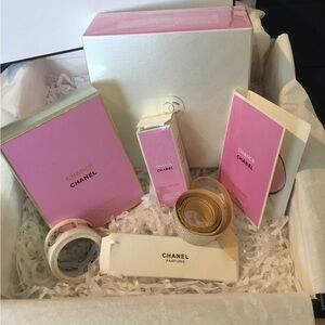 NWT Authentic Chance Chanel Perfume , Chanel Body Satin , Ribbon , Lotion & More